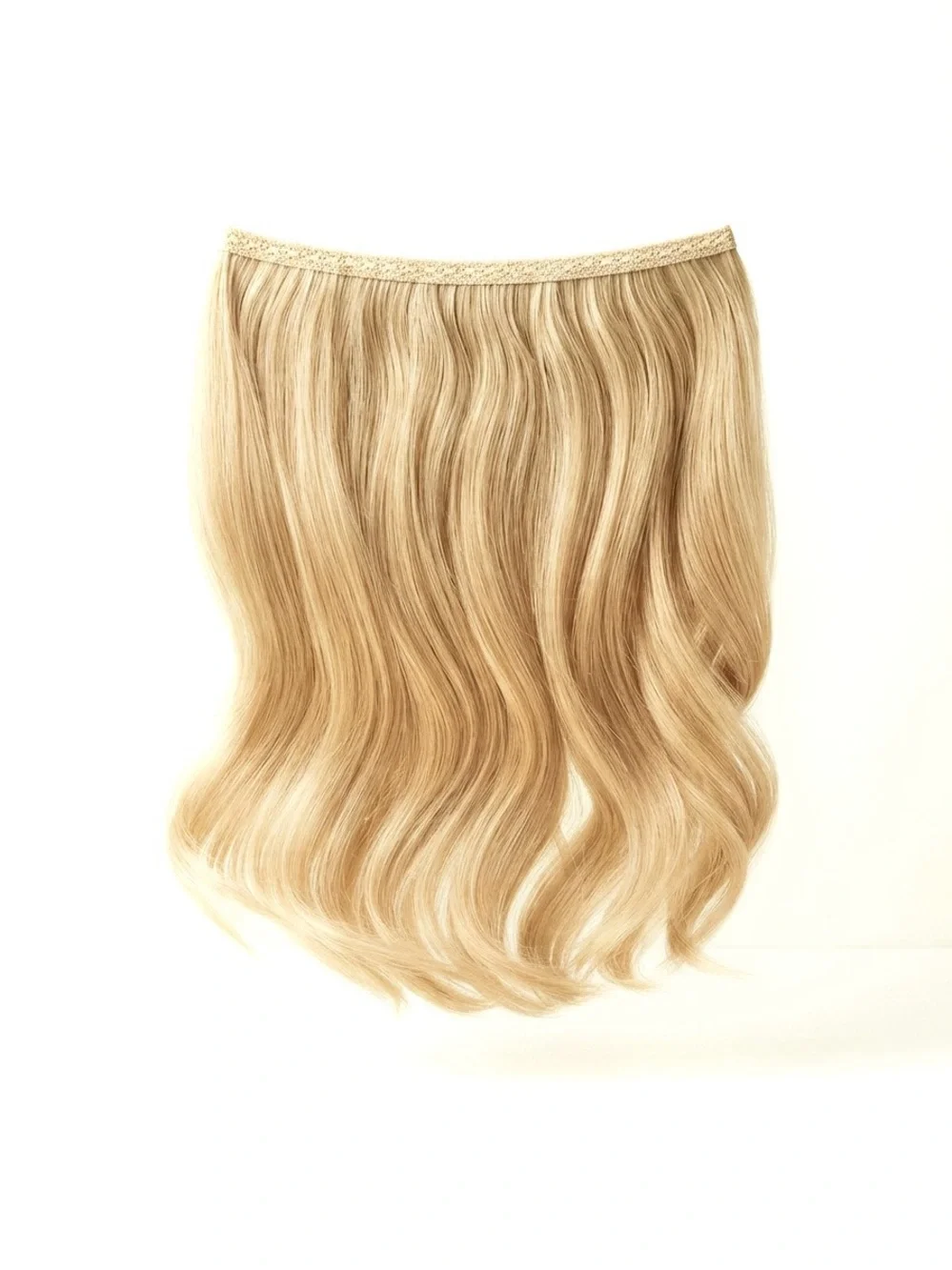 Golden Blonde 16” Wavy Halo Hair Extension Weft One-Piece ($50 Retail)